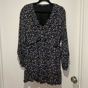 XS zara long sleeve peasant dress